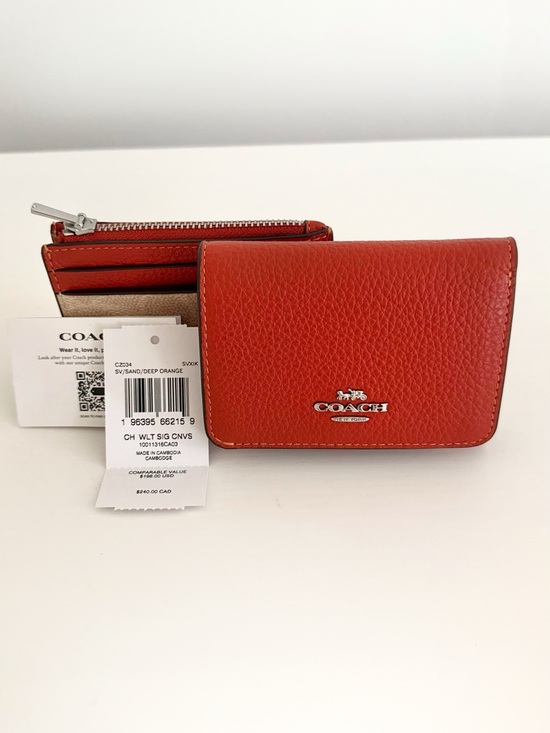 Coach Handbags - Coach | Card Holder Wallet In Signature Canvas